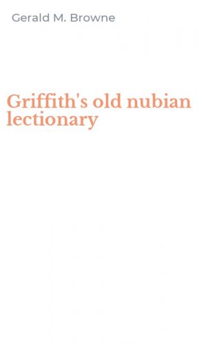 Griffith's old nubian lectionary