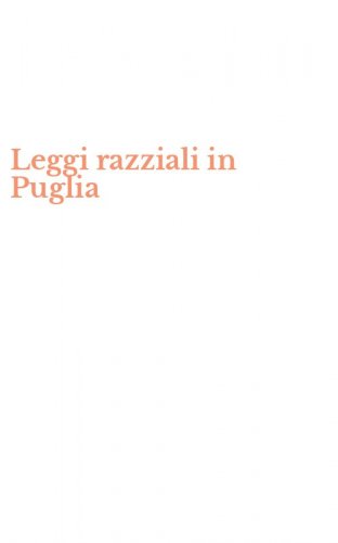 Leggi razziali in Puglia