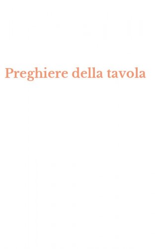 Preghiere della tavola
