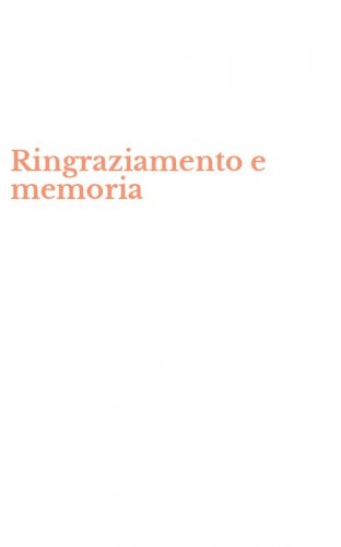 Ringraziamento e memoria