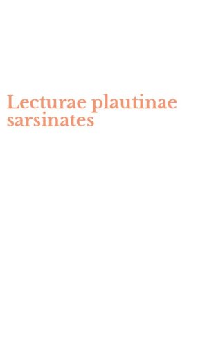 Lecturae plautinae sarsinates