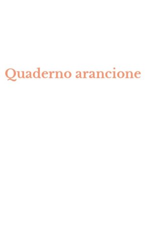 Quaderno arancione