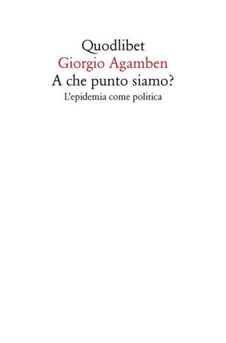 A che punto siamo? L'epidemia come politica