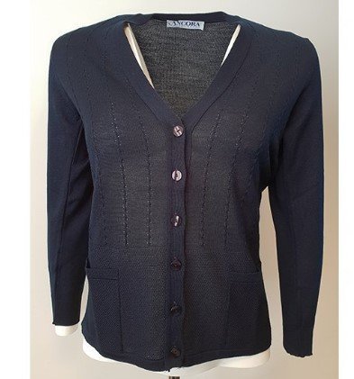 CARDIGAN ESTIVO MISTO COTONE BLU - 50% COTONE 50% ACRILICO