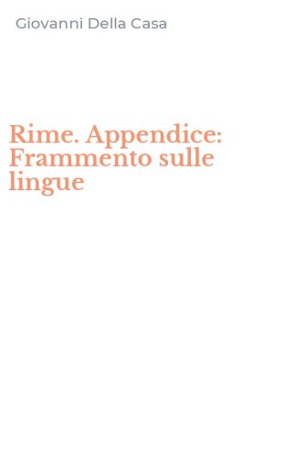 Rime. Appendice: Frammento sulle lingue