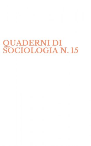 QUADERNI DI SOCIOLOGIA N. 15