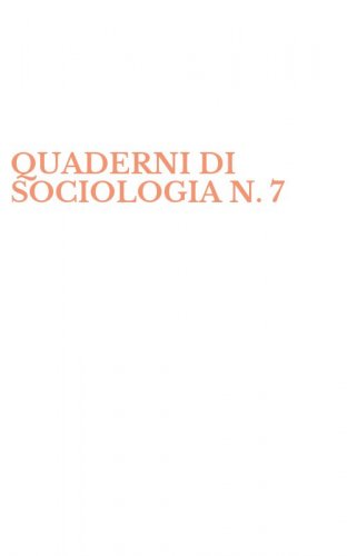 QUADERNI DI SOCIOLOGIA N. 7