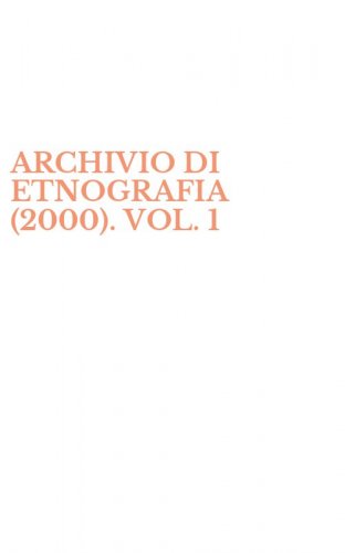 ARCHIVIO DI ETNOGRAFIA (2000). VOL. 1