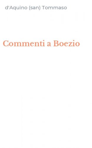Commenti a Boezio