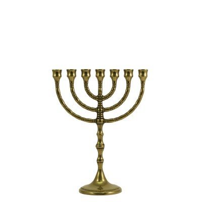 CANDELABRO IN OTTONE LUCIDO A 7 BRACCIA - Altezza cm 24.5.