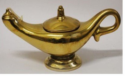 LAMPADA "ALADINO" - In ottone, lunghezza 29 cm.