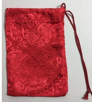 SACCHETTO IN RASO ROSSO PORTA TECA
