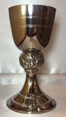 CALICE DE QUERUBINES PLATEADO - Altezza cm 20.