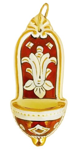 ACQUASANTIERA GIGLIO - Misure: 13 x 5,5 cm