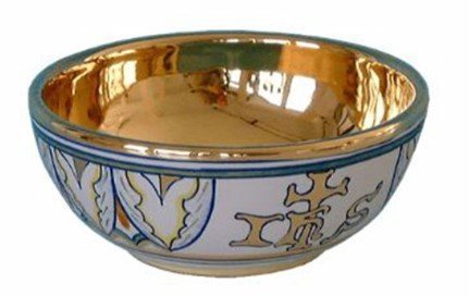 PATENA OFFERTORIALE (BOLO) - Diametro 14 cm - stile "foglie"