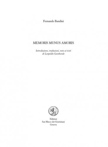 Memoris munus amoris