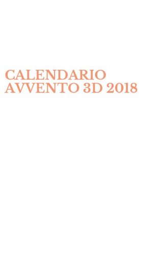 CALENDARIO AVVENTO 3D 2018