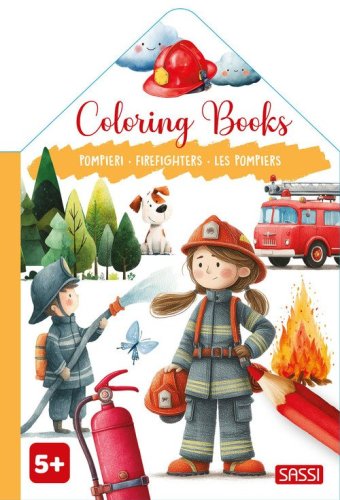 Pompieri-Firefighters-Les pompiers. Colouring books