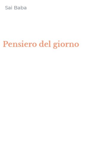 Pensiero del giorno