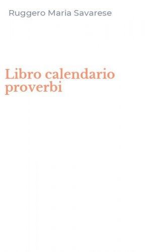 Libro calendario proverbi