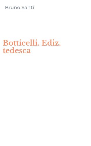 Botticelli. Ediz. tedesca