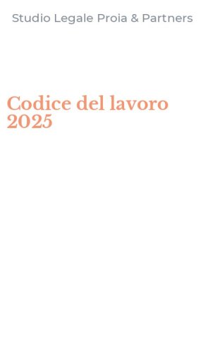 Codice del lavoro 2025