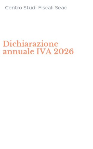 Dichiarazione annuale IVA 2026