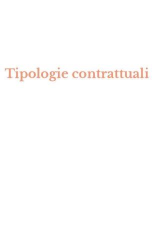 Tipologie contrattuali