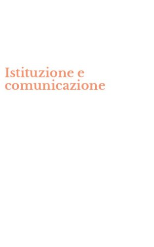 Istituzione e comunicazione