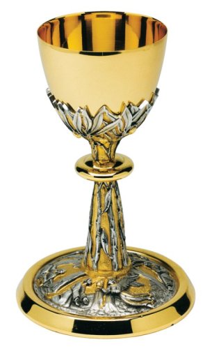 CALICE CRISTO ORANTE H. 20 CM - &Oslash; COPPA 9 CM