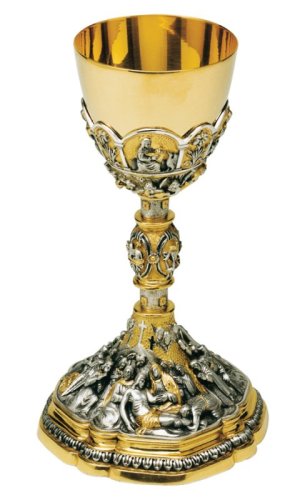 CALICE DEPOSIZIONE DI GESU' H. 24 CM - &Oslash; COPPA 9 CM