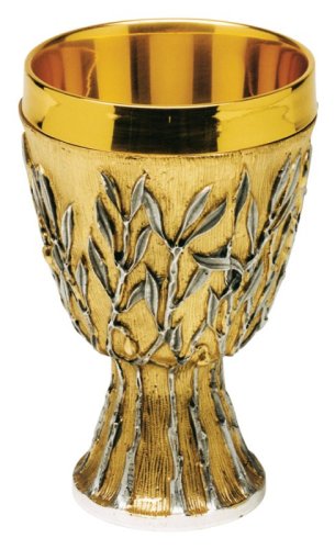 CALICE RAMI DI ULIVO H. 16 CM - &Oslash; COPPA 10,5 CM