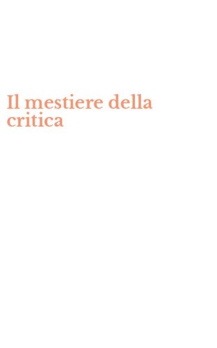 Il mestiere della critica