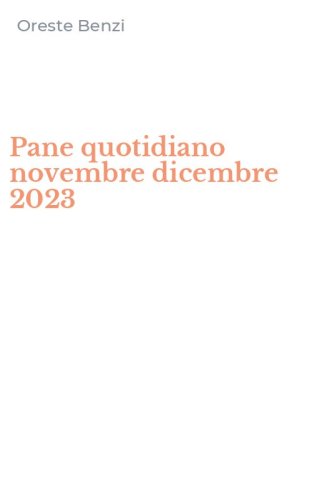 Pane quotidiano novembre dicembre 2023