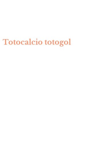 Totocalcio totogol