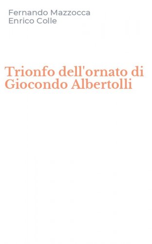 Trionfo dell'ornato di Giocondo Albertolli