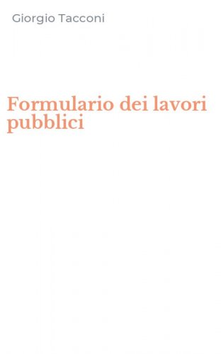 Formulario dei lavori pubblici
