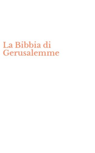 La Bibbia di Gerusalemme