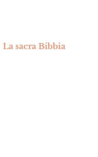 La sacra Bibbia