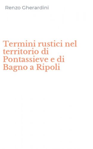 Termini rustici nel territorio di Pontassieve e di Bagno a Ripoli