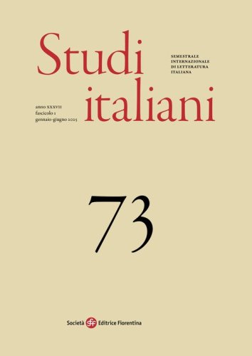 Studi italiani. Semestrale internazionale di letteratura italiana
