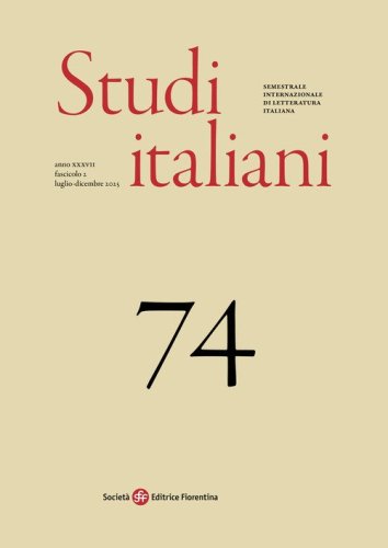 Studi italiani. Semestrale internazionale di letteratura italiana