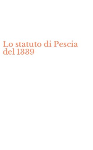 Lo statuto di Pescia del 1339