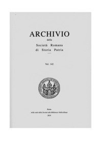 Archivio della Societ&agrave; romana di storia patria