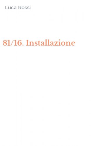 81/16. Installazione
