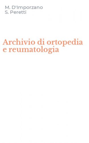 Archivio di ortopedia e reumatologia
