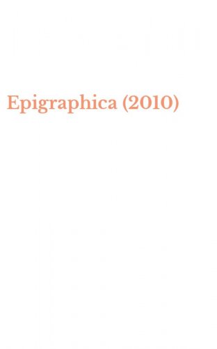 Epigraphica (2010)
