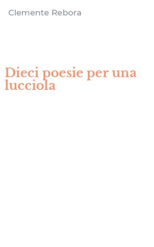 Dieci poesie per una lucciola