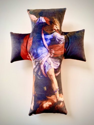 S. MICHELE ARCANGELO - Cuscino imbottito a forma di croce