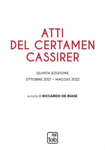 Atti del Certamen Cassirer